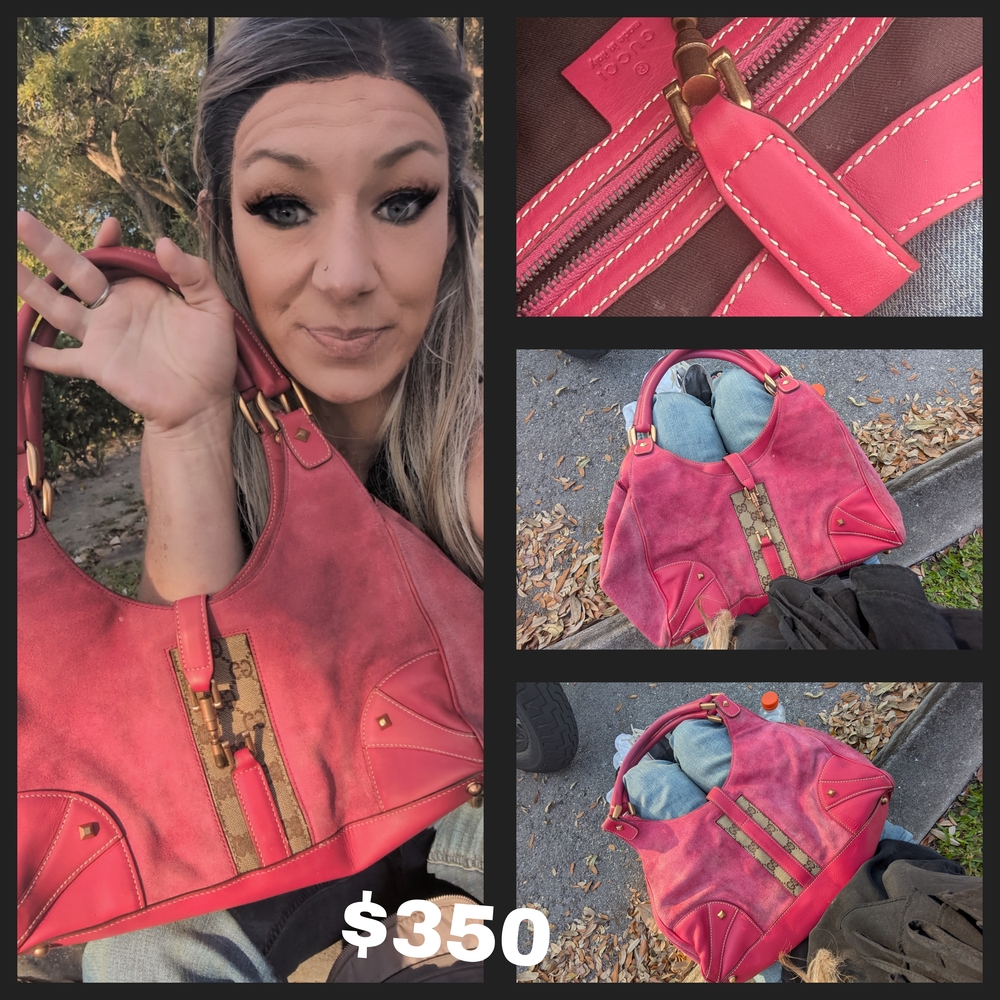 Pink Leather Women's Bag